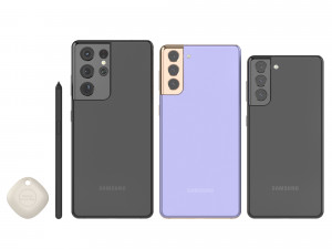 samsung galaxy s21 - s21 plus - s21 ultra - smarttag - spen 3D Model