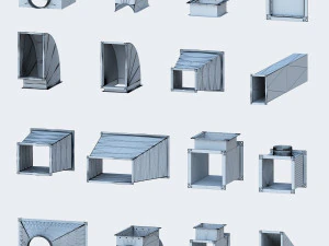 produtos de ventila&ccedil;&atilde;o em formato retangular Modelo 3D