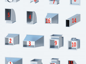 ventilation rectangular shaped products 3D-Modell