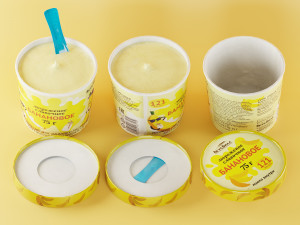 banana ice cream 75 grams 3D Model