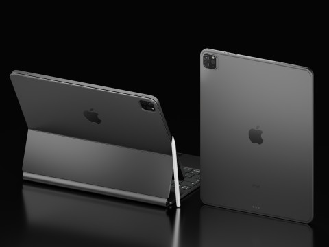 IPadPro2021tabletandkeyboardand Pincel 2 3D Модель