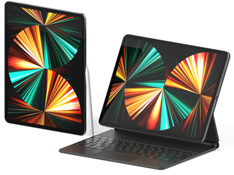 IPadPro2021tabletandkeyboardand Pincel 2 3D Model