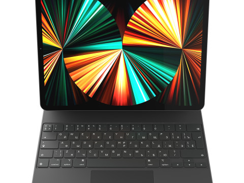 IPadPro2021tabletandkeyboardand Pincel 2 3D Model