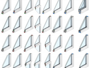 rehau window profiles 32 models 3D Model