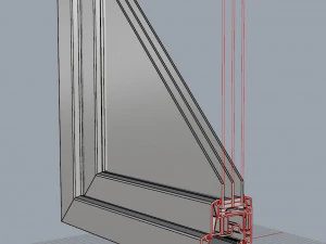 rehau window profiles 32 models 3D Model