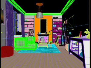 interior da sala de estar Modelo 3D