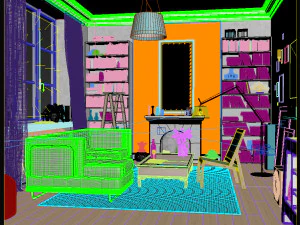 interior da sala de estar Modelo 3D