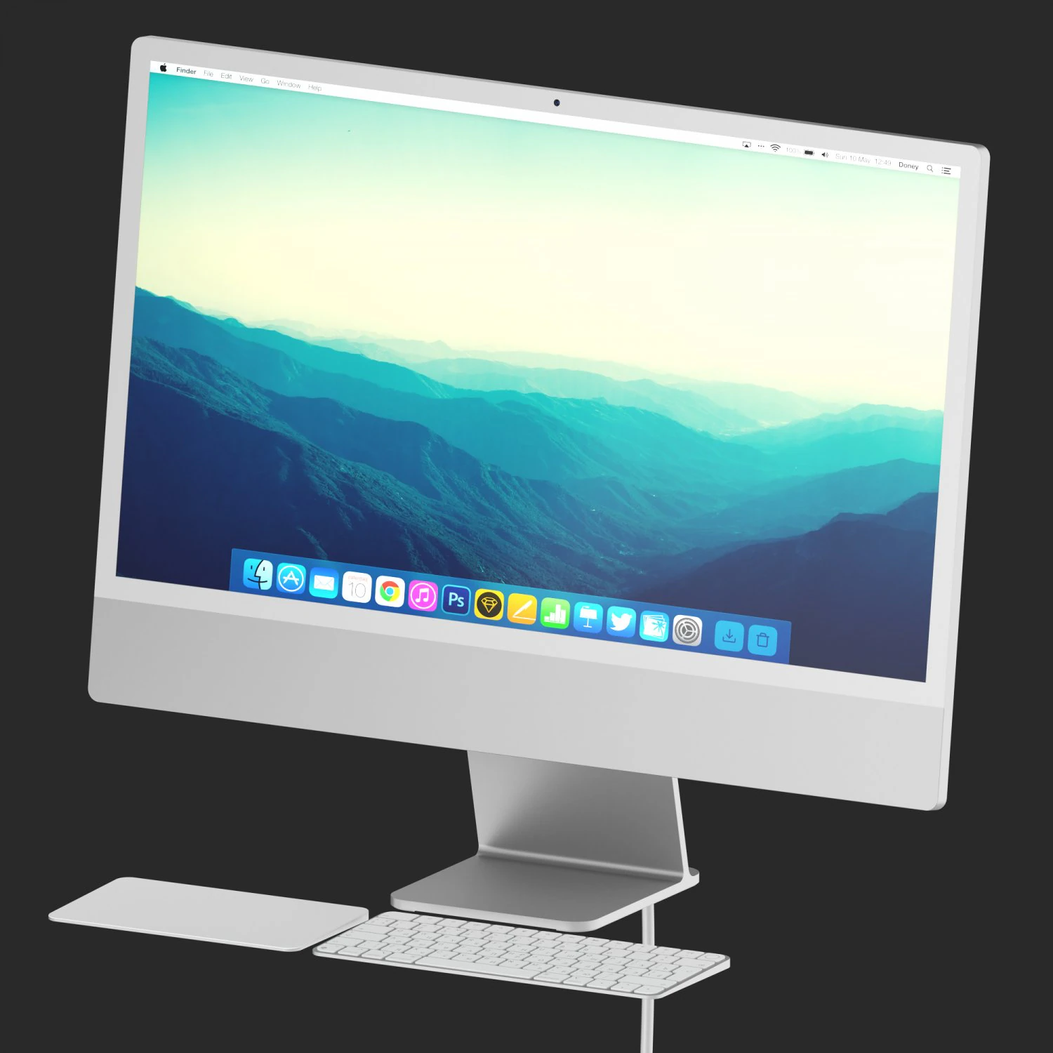 imac 24 - 2021 3D Model .c4d .max .obj .3ds .fbx .stl .blend