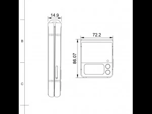 삼성 갤럭시 Z 플립 3 3D 모델