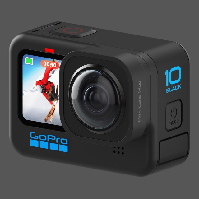 modèle 3D de GoPro HERO 10 Noir avec boîtier étanche - TurboSquid 1797935