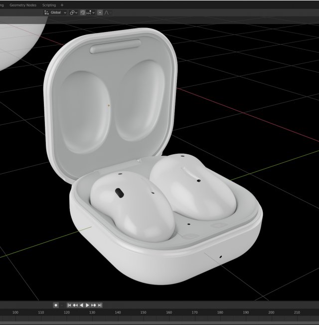 samsung galaxy buds live 3D Model in Audio 3DExport
