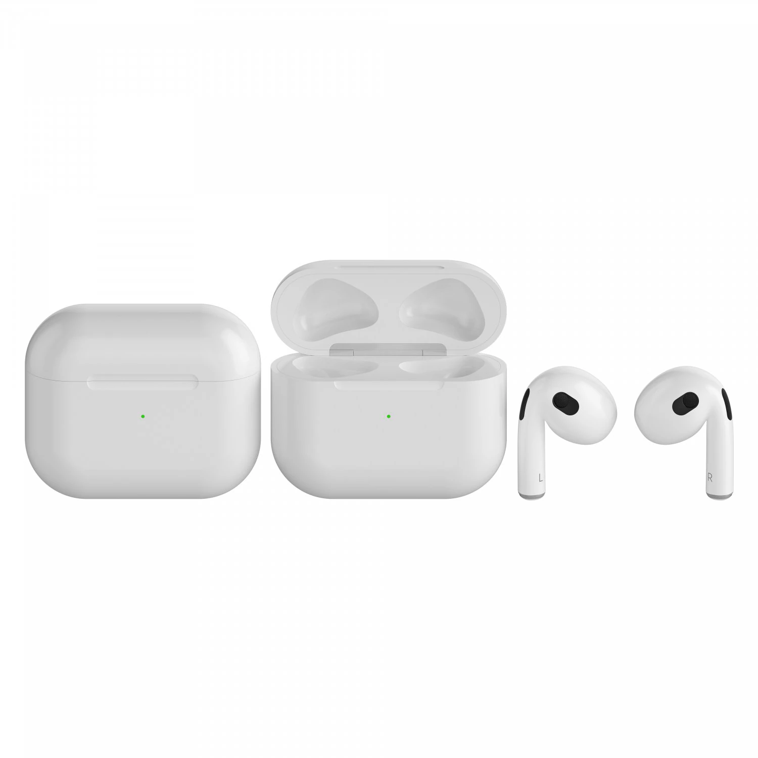 apple airpods 3 3D Model .c4d .max .obj .3ds .fbx .stl .blend 