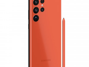 Samsung Galaxy S22 Ultra and Pen 3D Model