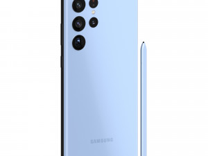 Samsung Galaxy S22 Ultra and Pen 3D Model