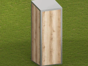 Outdoor trash can 5 models 3D Model