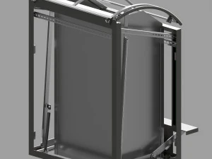 Outdoor trash can 5 models 3D Model