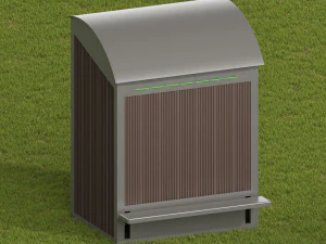 Outdoor trash can 5 models 3D Model