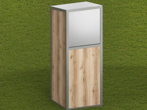 Outdoor trash can 5 models 3D Model
