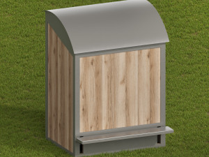 Outdoor trash can 5 models 3D 模型