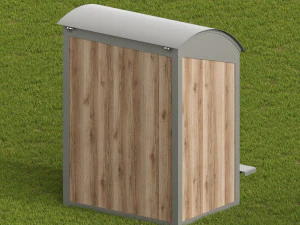 Outdoor trash can 5 models 3D Model