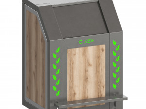 Outdoor trash can 5 models 3D 模型