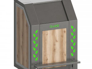 Outdoor trash can 5 models 3D Model