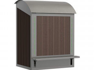 Outdoor trash can 5 models 3D 模型