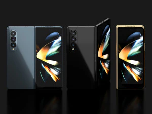 Samsung Galaxy Z Fold 4 and Pen 3D Model