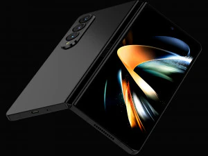 Samsung Galaxy Z Fold 4 and Pen 3D Model