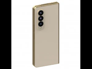 Samsung Galaxy Z Fold 4 and Pen 3D Model