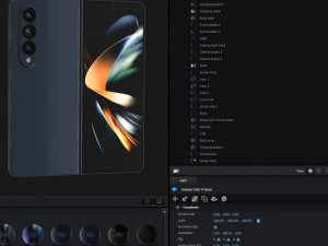 Samsung Galaxy Z Fold 4 and Pen Modelo 3D