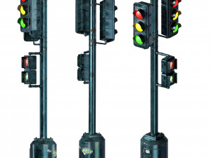 Traffic light PBR 3D मॉडल