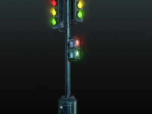 Traffic light PBR 3D Model