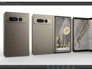 Google Pixel Fold 3D Модель