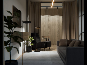 Apartment interior with furniture 3D Модель