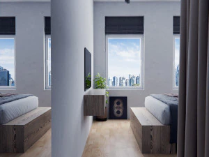 Apartment interior with furniture 3D Model