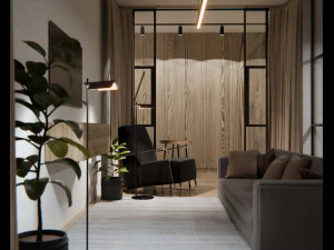 Apartment interior with furniture 3D Model