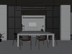 Apartment interior with furniture 3D Модель