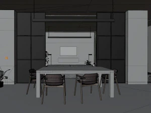 Apartment interior with furniture 3D Model