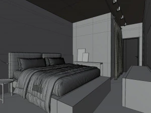 Apartment interior with furniture 3D Model