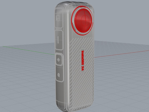 Insta 360 x4 3D 모델