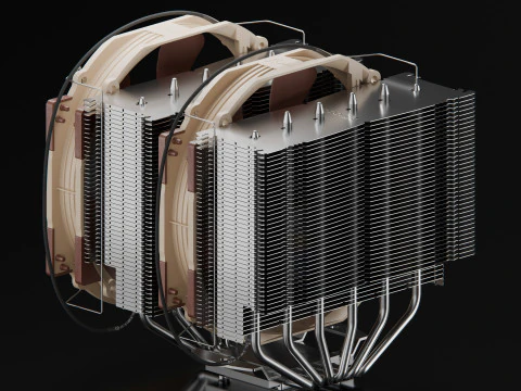 Chłodnica komputerowa Noctua NH D15 Model 3D