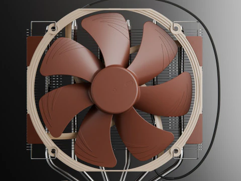 Chłodnica komputerowa Noctua NH D15 Model 3D