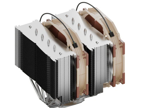 Chłodnica komputerowa Noctua NH D15 Model 3D