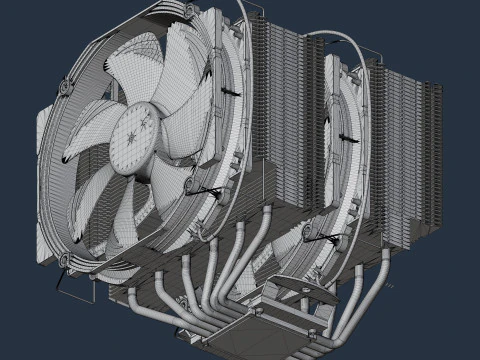 Chłodnica komputerowa Noctua NH D15 Model 3D