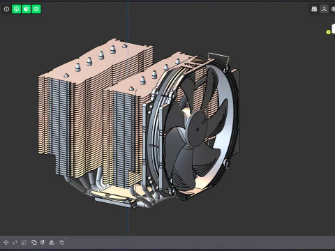 Chłodnica komputerowa Noctua NH D15 Model 3D