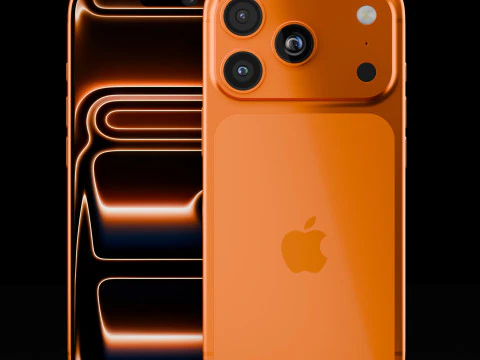 iPhone 17 Pro y funda Modelo 3D