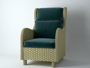 rattan chair Modèle 3D