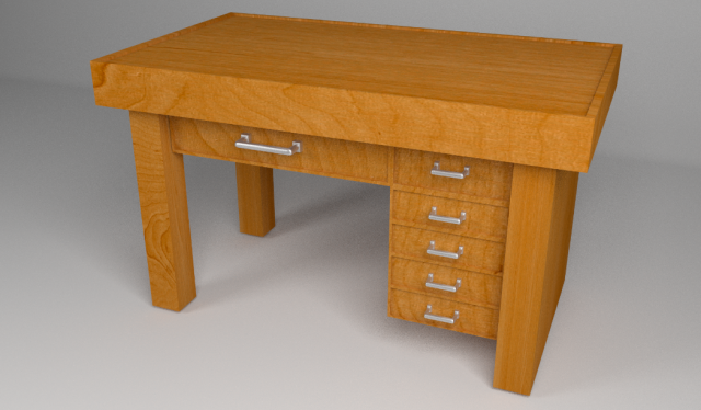 office and study desk 3D 模型 .c4d .max .obj .3ds .fbx .stl .blend