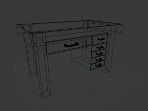 office and study desk 3D 模型